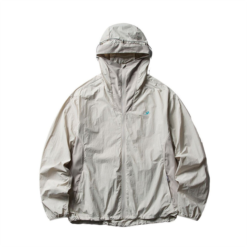 Lightweight hooded sunscreen jacket