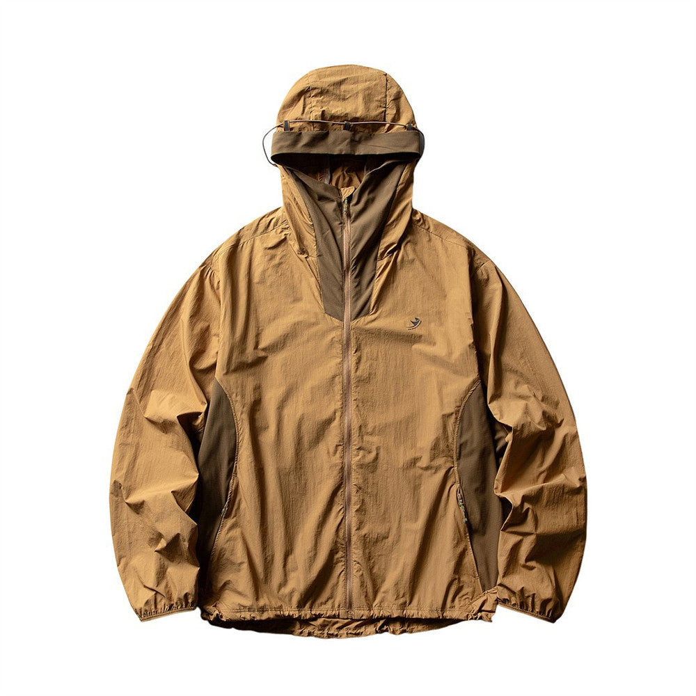 Lightweight hooded sunscreen jacket