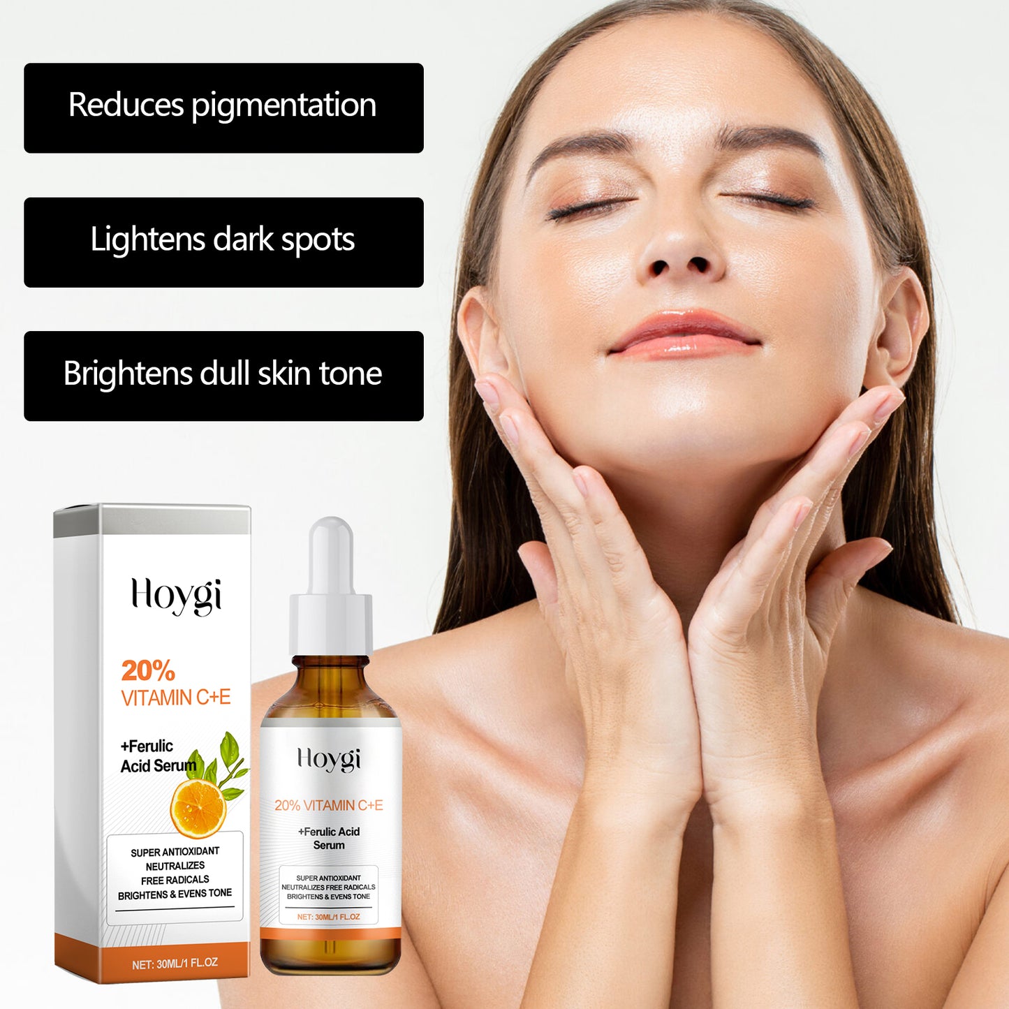 Vitamin C E Ferulic Acid Serum, Brightening and moisturizing Facial skin Essence