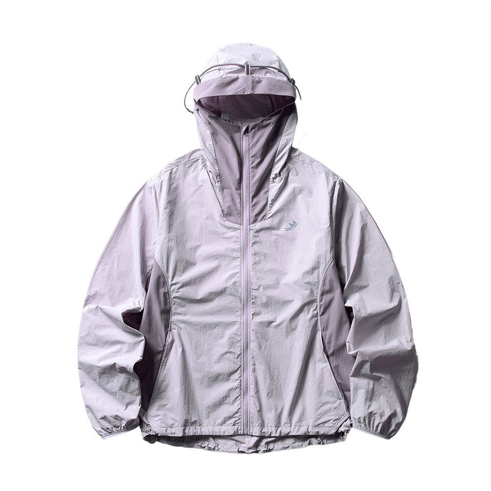 Lightweight hooded sunscreen jacket