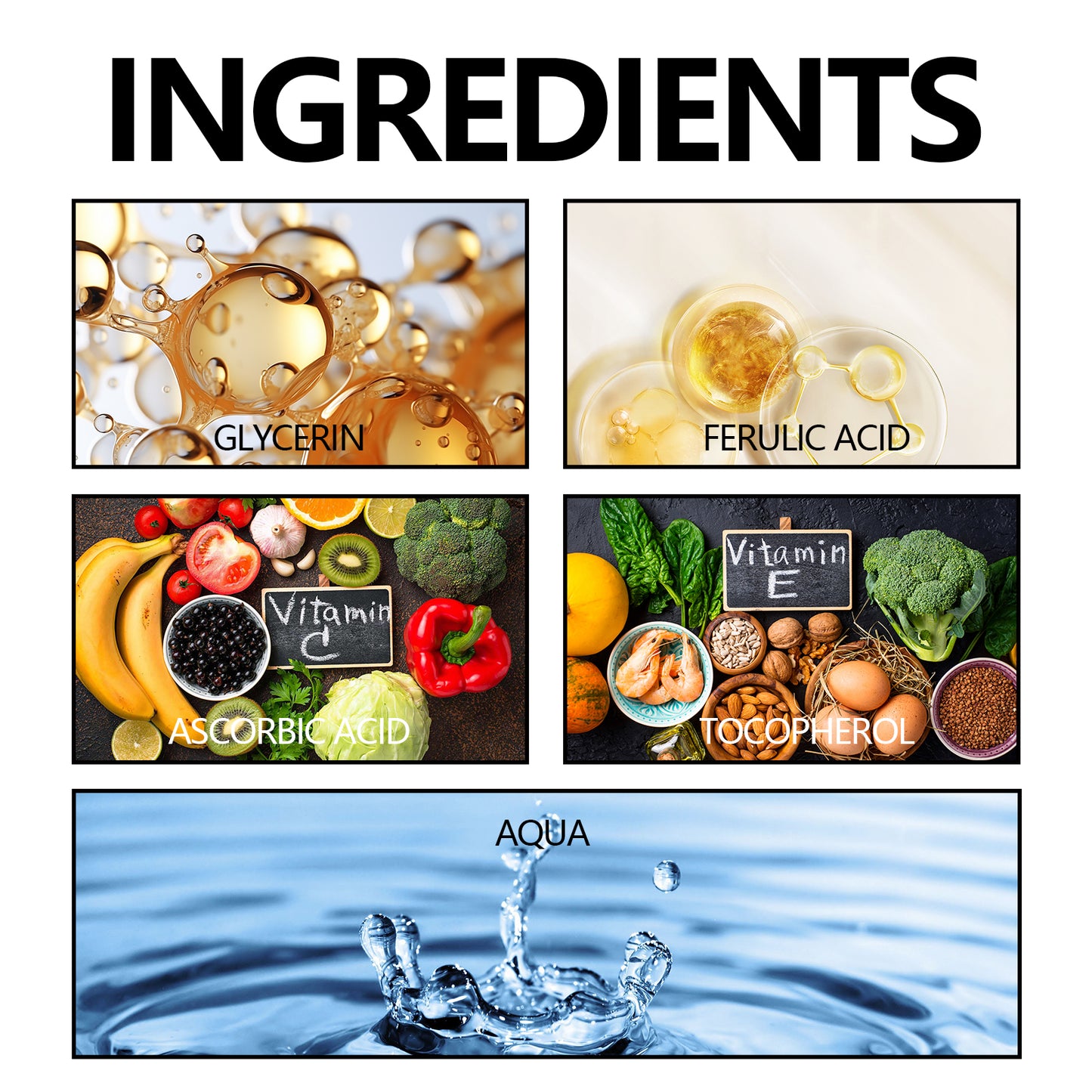 Vitamin C E Ferulic Acid Serum, Brightening and moisturizing Facial skin Essence