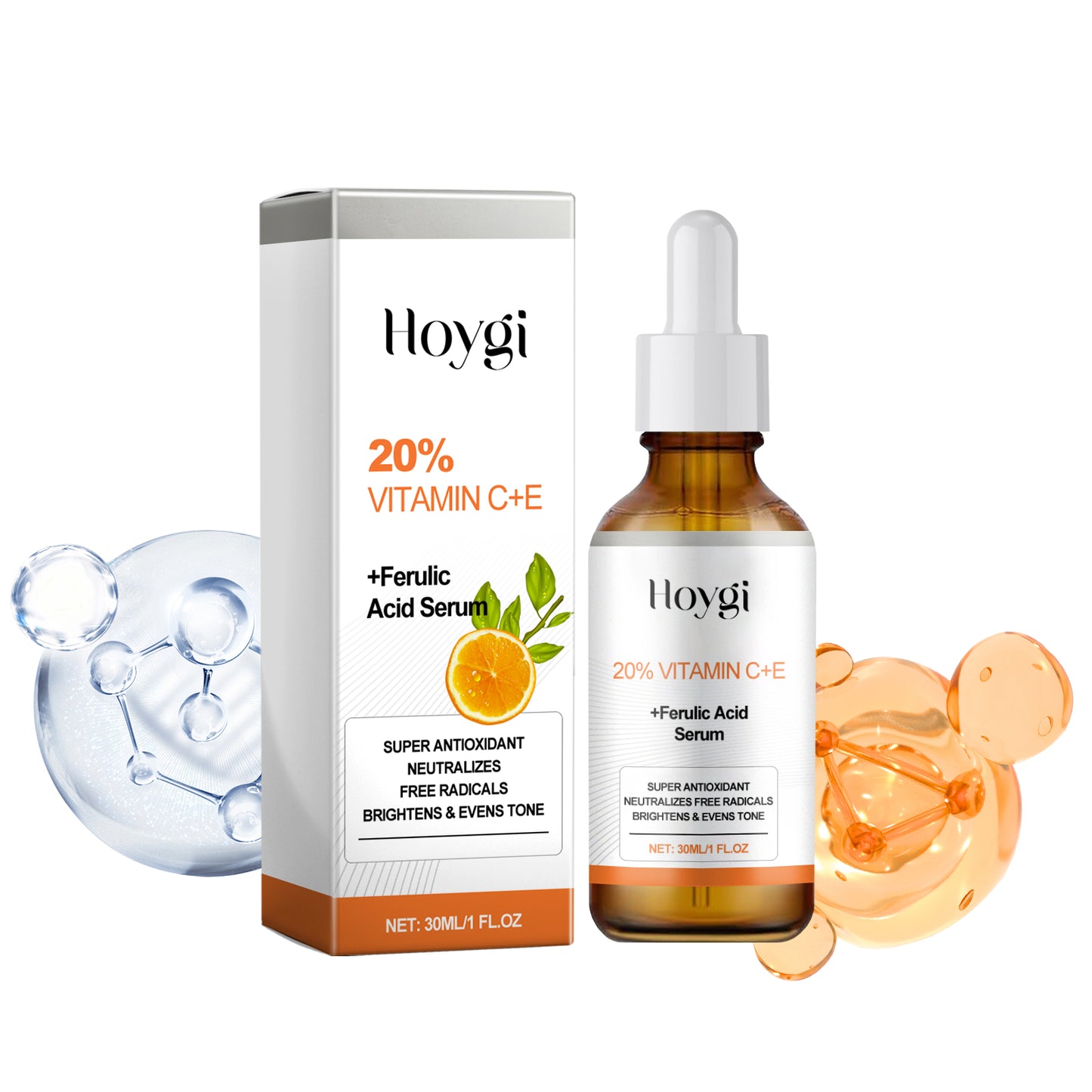 Vitamin C E Ferulic Acid Serum, Brightening and moisturizing Facial skin Essence