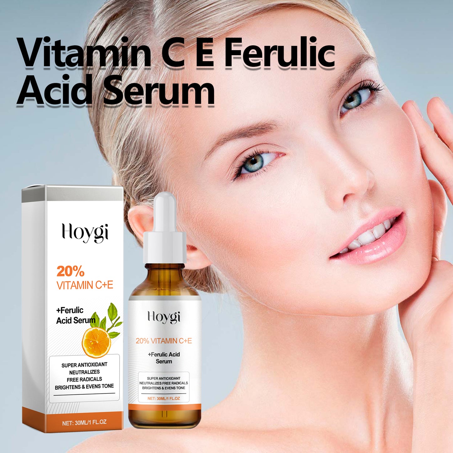 Vitamin C E Ferulic Acid Serum, Brightening and moisturizing Facial skin Essence