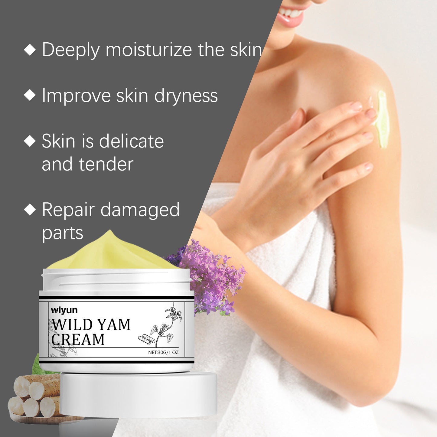Yam Hydrating Moisturizer Moisturizing Long-Lasting Moisturizing Gentle Repair Moisturizer For Soft And Tender Skin